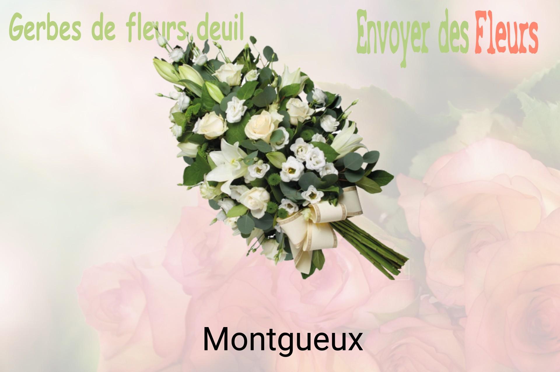 Gerbe de fleurs de deuil livrée à Montgueux